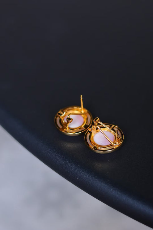 Pink Queen Conch Shell Princess Pearls Earrings - House Of Pearls